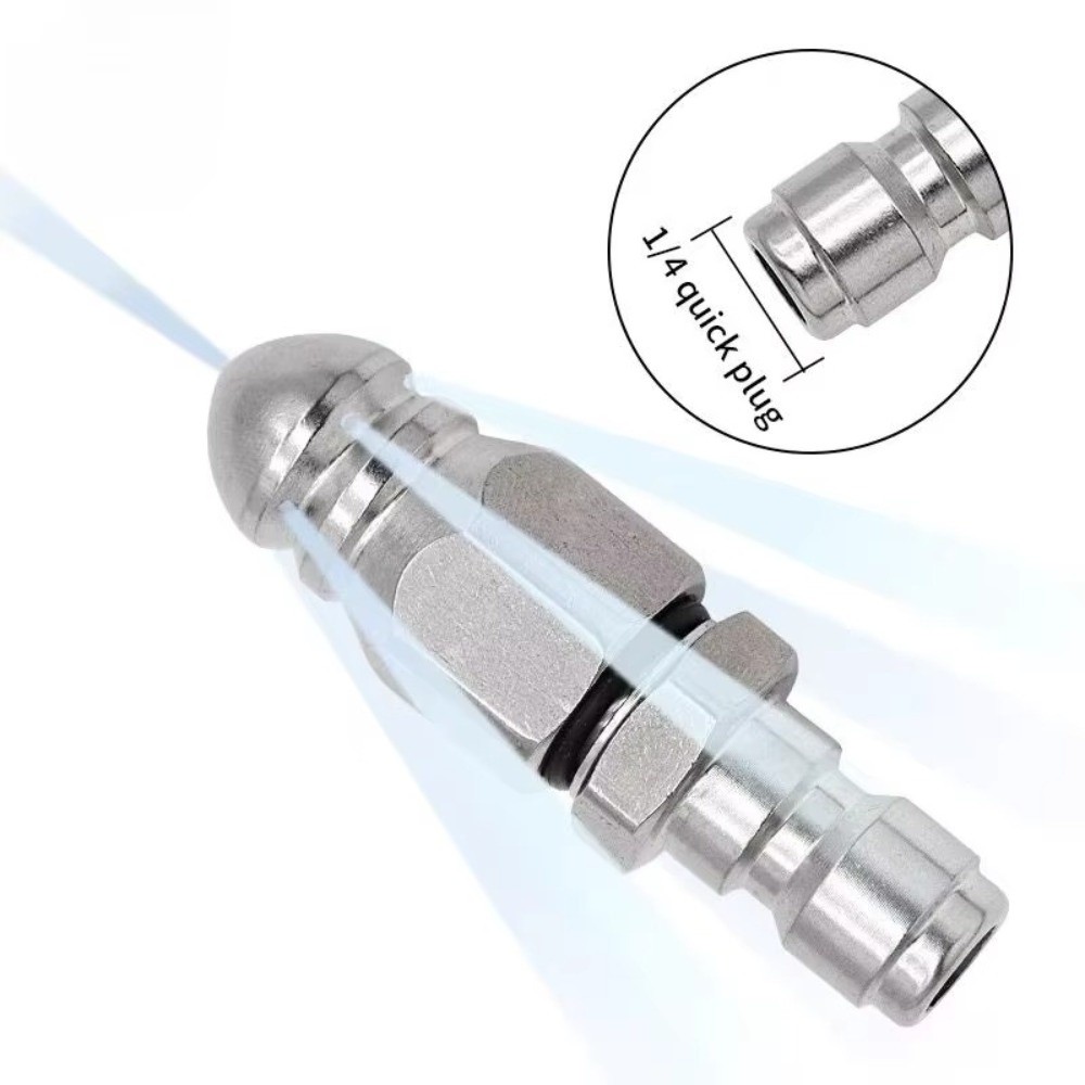 Vacuum Chamber Kit With Pump - หัวฉีดล้างท่อแรงดันสูง G1/4 สำหรับเครื่องฉีดน้ำแรงดันสูง อุปกรณ์ทำความสะอาดท่อระบายน้ำ หัวฉีดแบบเมาส์ สำหรับสายฉีดน้ำแรงดันสูง