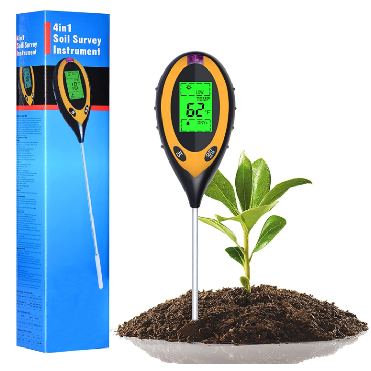 Ph Meter Digital Water Tester - เครื่องวัดความชื้นในดิน 4 in 1 วัดค่า pH