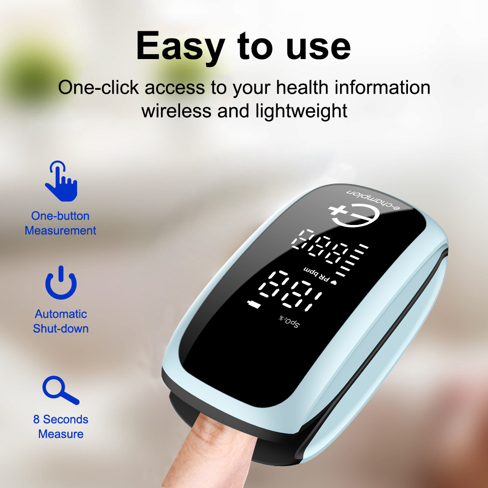 Pulse Oximeter Fingertip Rechargeable - สายคล้องสำหรับเครื่องวัดออกซิเจนในเลือดแบบชาร์จได้ เครื่องวัดออกซิเจนในเลือดแบบสวมปลายนิ้ว จอแสดงผล LED ดิจิทัล สำหรับเด็ก