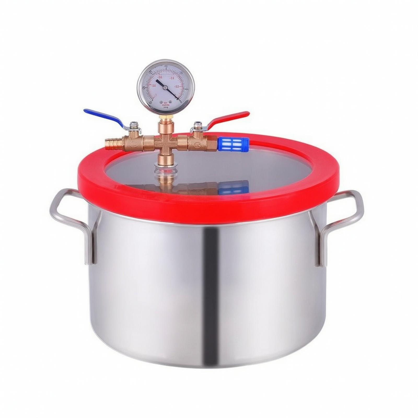 Vacuum Chamber Kit With Pump - ชุดอุปกรณ์ห้องดูดอากาศกำจัดฟองอากาศ ขนาด 5.6 ลิตร พร้อมปั๊มและสายยาง สำหรับกาว