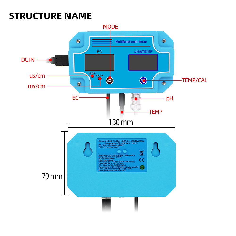 เครื่องตรวจจับน้ำดิจิตอลแบบ3 i - Ph Meter Digital Water Tester บทวิจารณ์และราคา