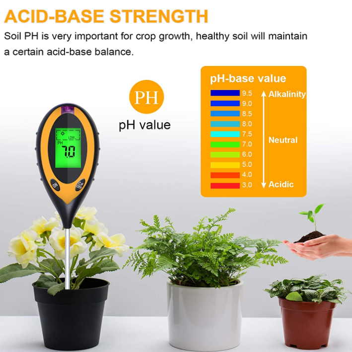 เครื่องวัดความชื้นในดิน 4 in 1 - Ph Meter Digital Water Tester บทวิจารณ์และราคา