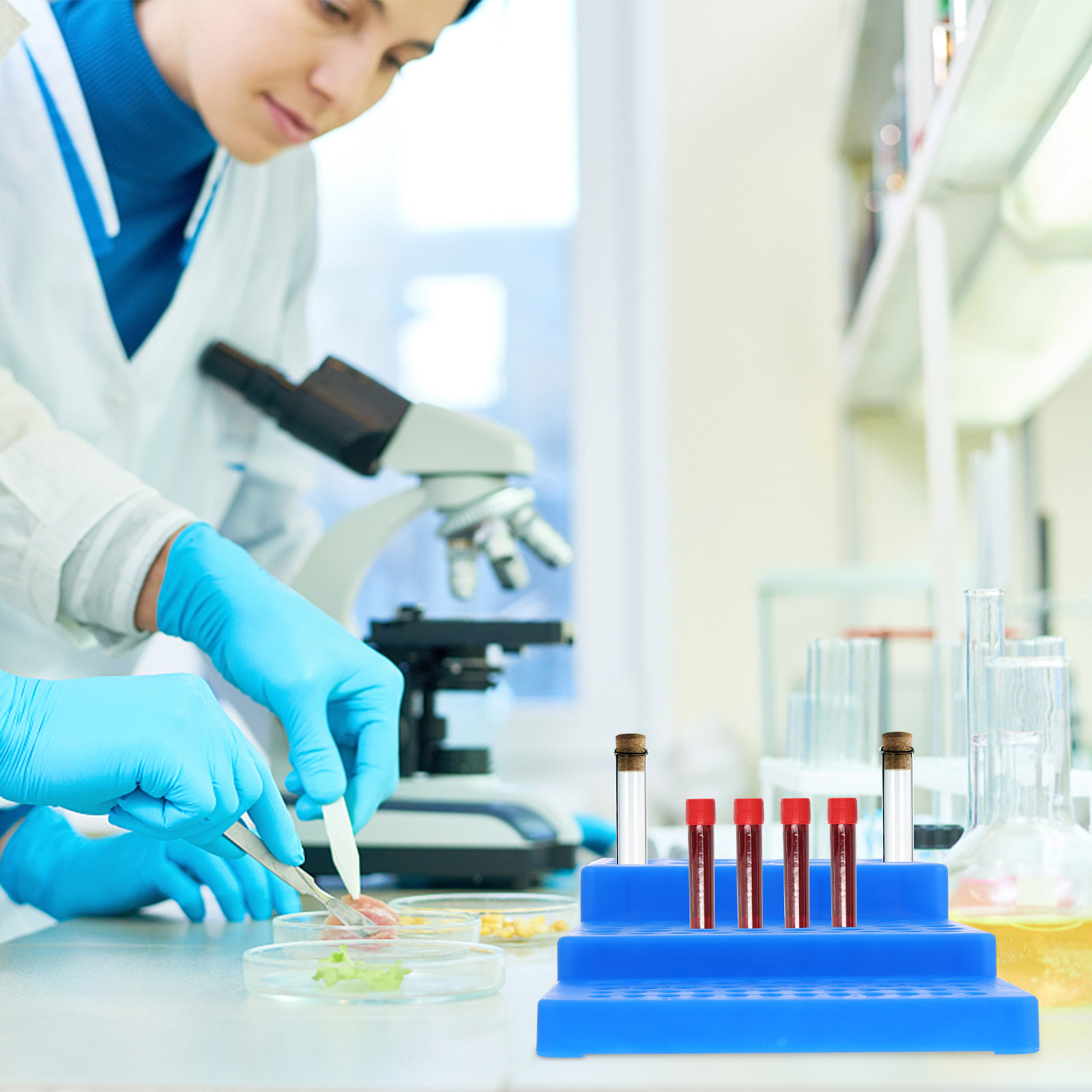 ที่วางหลอดทดลอง รูปทรงสี่เหลี่ - Lab Equipment บทวิจารณ์และราคา