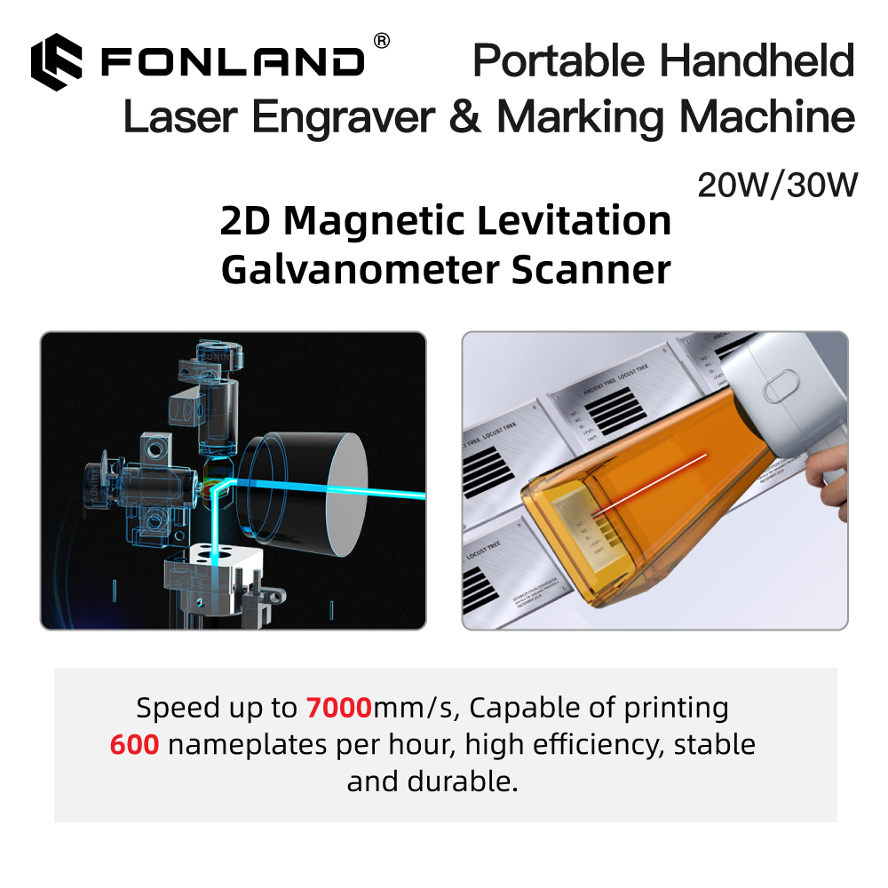 FONLAND K1 20W 30W เครื่องแกะส - Fiber Laser Marking Machine 30W บทวิจารณ์และราคา