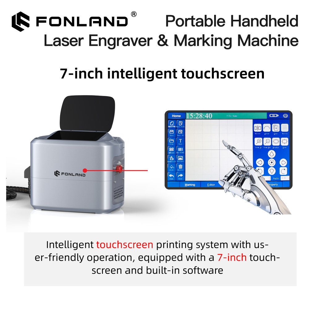 FONLAND K1 20W 30W เครื่องแกะส - Fiber Laser Marking Machine 30W บทวิจารณ์และราคา
